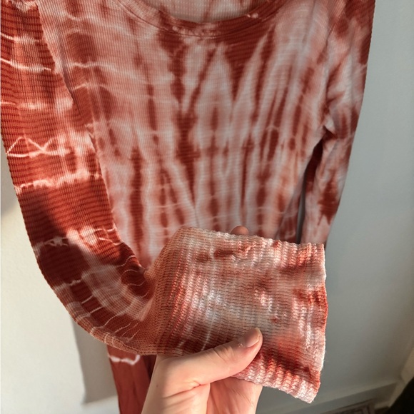 Burnt Orange & White Tie-Dye Long Sleeve Dress size Medium from American Able - Picture 4 of 13